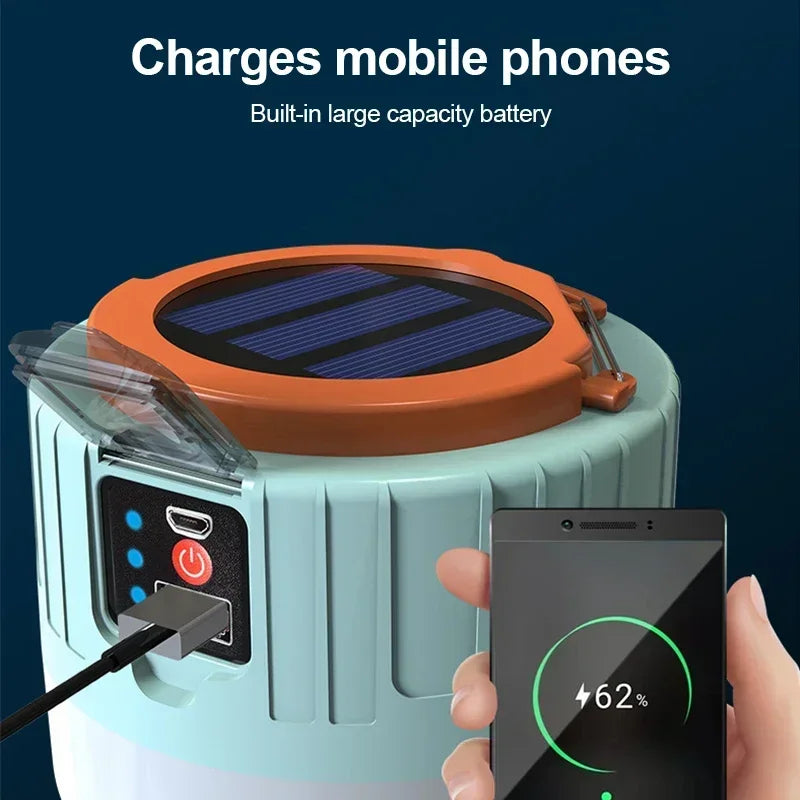 Solar Lanterns Lamp: Waterproof, USB Rechargeable Lantern