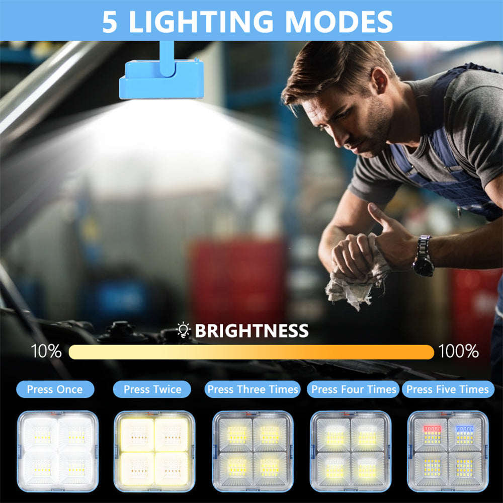 Portable Solar LED Light USB Rechargeable Outdoor Spotlight