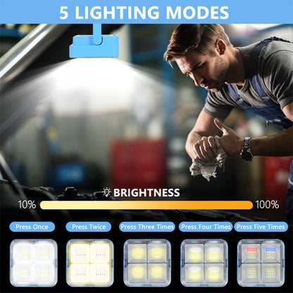 Portable Solar LED Light USB Rechargeable Outdoor Spotlight