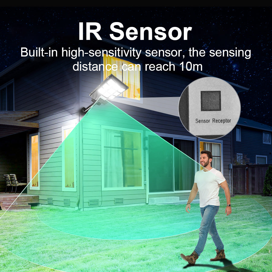1000W Solar LED Lights: Motion Sensor, Waterproof, 3 Modes