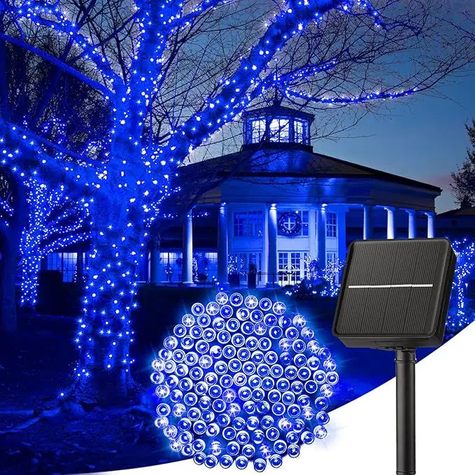 String Lights: Solar Outdoor Light IP65 Waterproof Strip - 8 Modes