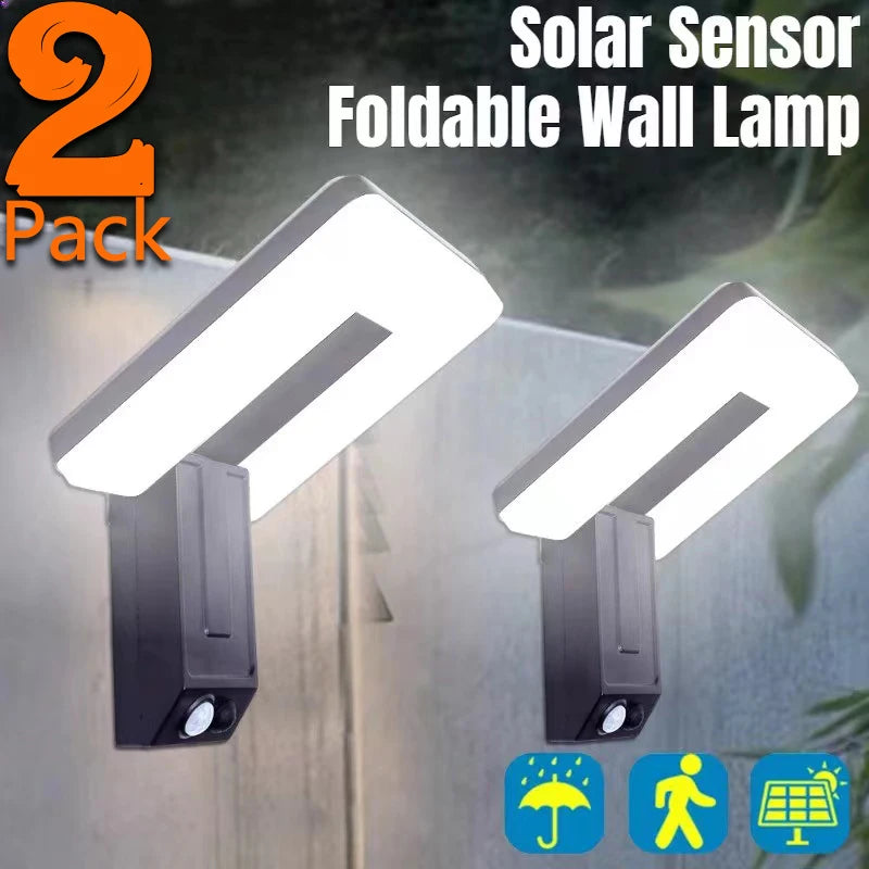Foldable LED 120° Solar Light Outdoor Wall Lamp Waterproof Spotlights Lamp Motion Sensor Solar 3 Modes Street Light Garden Decor