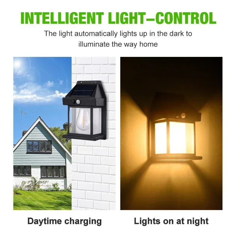 Solar Wall Lights Outdoor: LED Wall Light - Waterproof, Powerful, Sensor-Activated