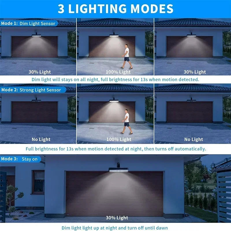 Solar Light for Outdoor, 2 Pack Clip-on With Motion Detector, 3 Modes Outdoor, IP65 Waterproof Garden Fence Gutter Pathway