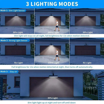 Solar Light for Outdoor, 2 Pack Clip-on With Motion Detector, 3 Modes Outdoor, IP65 Waterproof Garden Fence Gutter Pathway