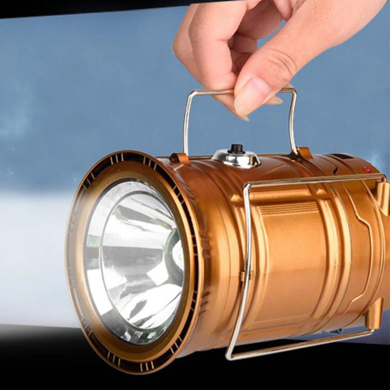 Solar LED Camping Lamp: Portable, Waterproof, Multifunctional