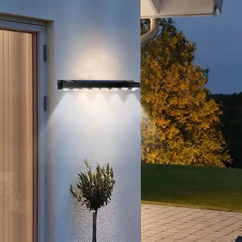 Solar Wall Light Outdoor: 4/8LED Waterproof Courtyard Lamp