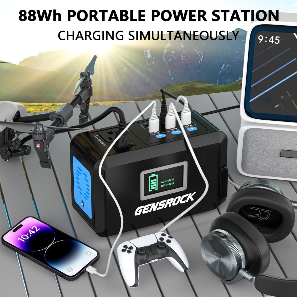 Portable Power Station 120W Solar Generator for Camping