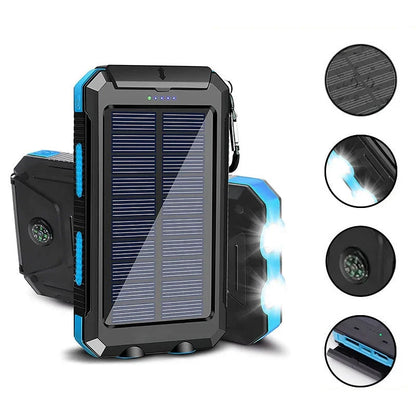 Solar Power Bank - 200000mAh Fast Charging Portable Charger