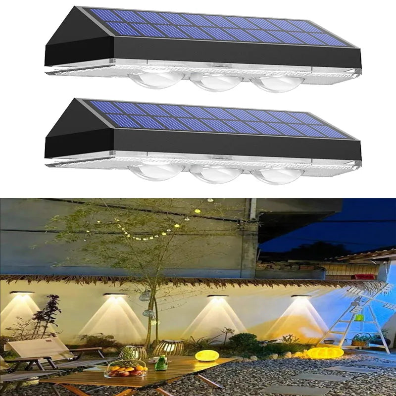 Solar Fence Lights RGB & Warm White LED Outdoor Decor