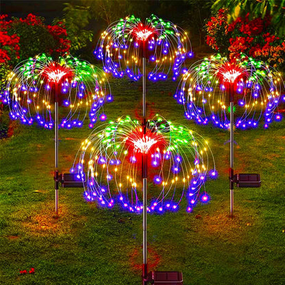 LED Solar Firework Fairy Lights - Waterproof Garden Decor