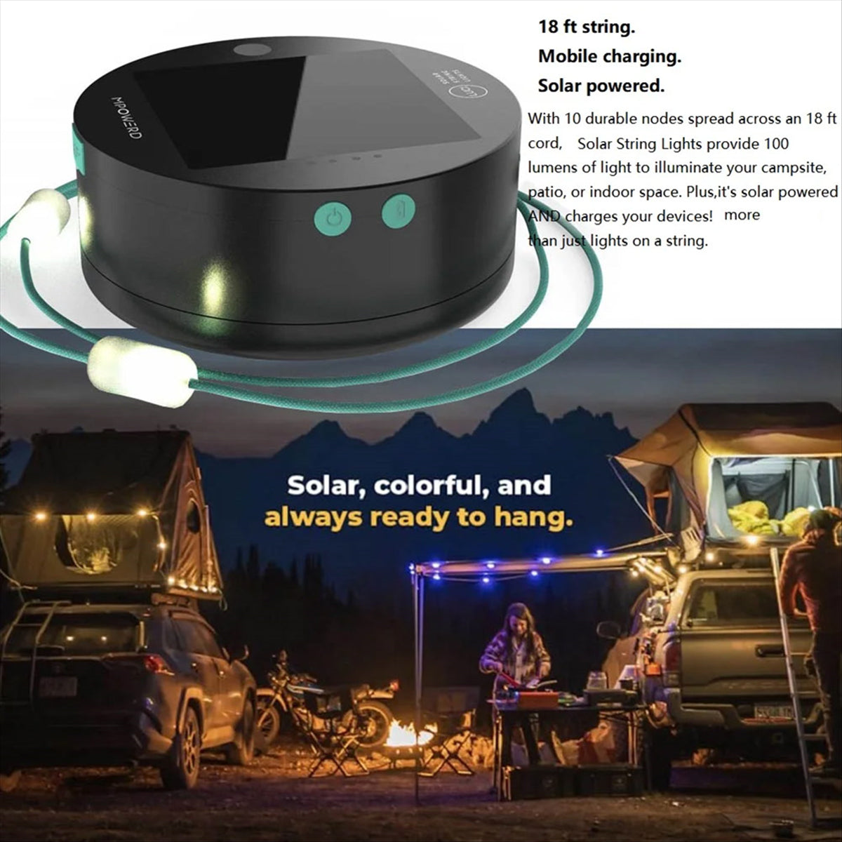 Solar LED Camping Light & Phone Charger