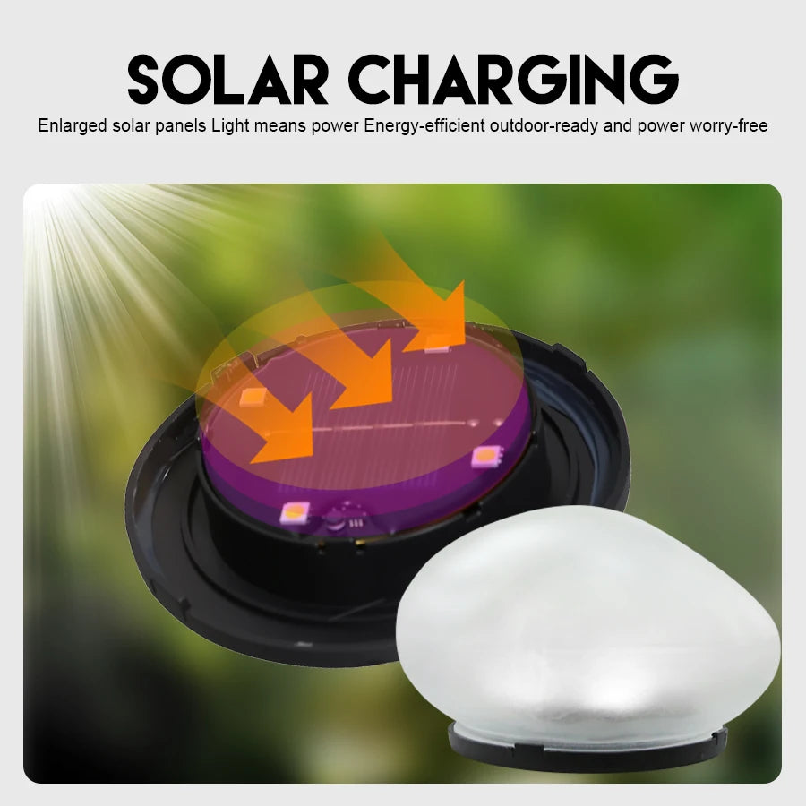 Cobblestone Shaped Solar Lamp Frosted Glass Ground Light Outdoor Energy Saving Waterproof Lantern Landscape Decorative Light
