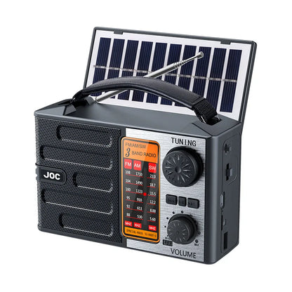 Portable Solar Radio FM AM SW Bluetooth Music Player