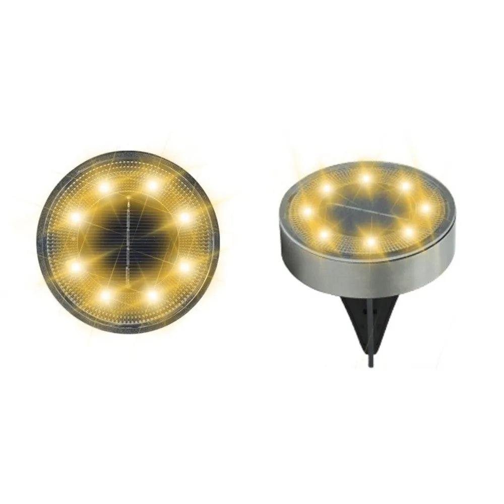 8 Outdoor LED Solar Light - IP68 Waterproof Garden Pathway