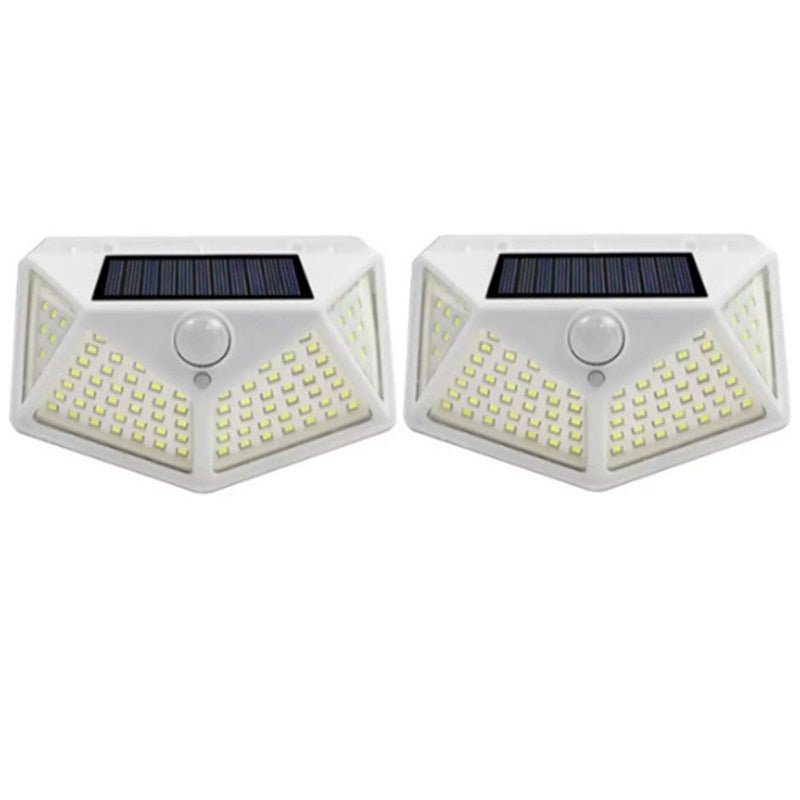 Solar Wall Lights Outdoor: 100LED Solar Wall Lamp - Motion Sensor, Waterproof, 2PCS