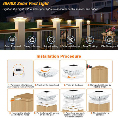 Solar Post Lights: Waterproof Deck & Fence Lighting