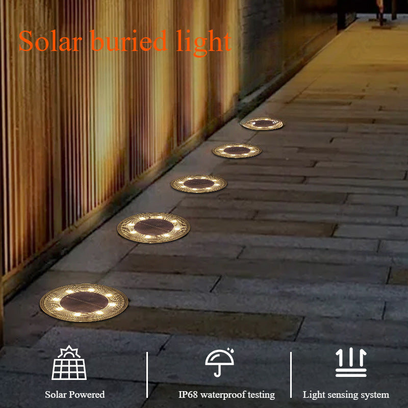 LED Solar Lawn Light IP68 Waterproof Outdoor Garden Decor