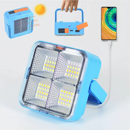 Portable Solar LED Light USB Rechargeable Outdoor Spotlight