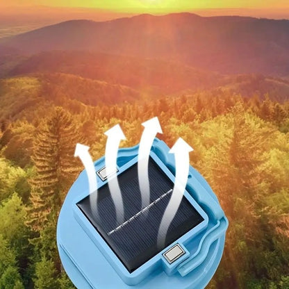 Solar LED Camping Light: Magnetic Base, 3 Modes, Quick Hook