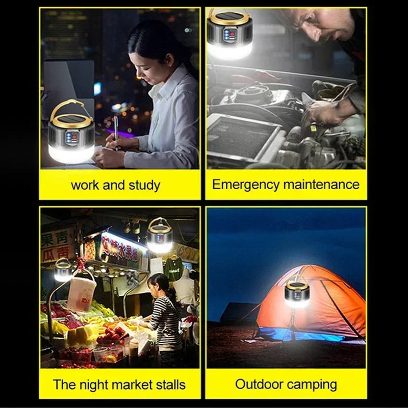 Solar Lanterns Lamp: Waterproof, USB Rechargeable Lantern