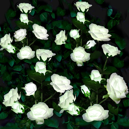 Solar Lawn Lights - Rose Lights 5 Head Waterproof Garden Pathway Decor