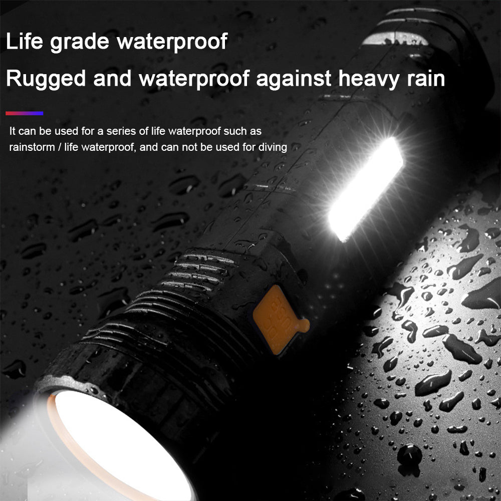 Flashlight: Solar LED Flashlight Power Bank - Strong Light & Portable