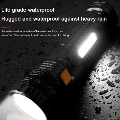 Flashlight: Solar LED Flashlight Power Bank - Strong Light & Portable