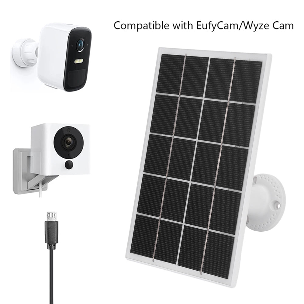8W Solar Panel Charger for Security Cameras & Home Lights