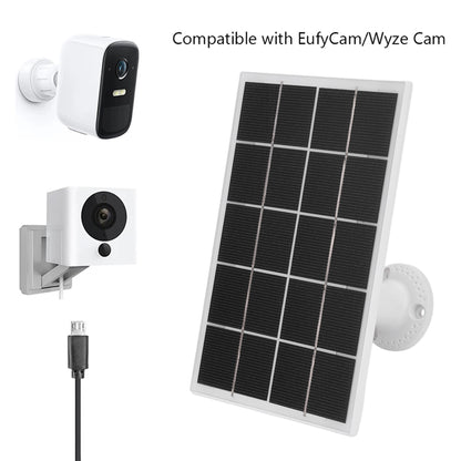 8W Solar Panel Charger for Security Cameras & Home Lights