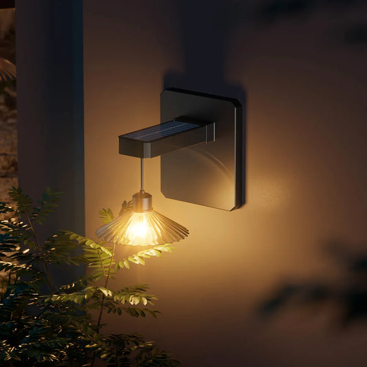 Retro Solar Wall Lamp 10W IPX4 Waterproof COB LED Outdoor Decor Light for Balcony Garden Courtyard Corridor Home Exterior
