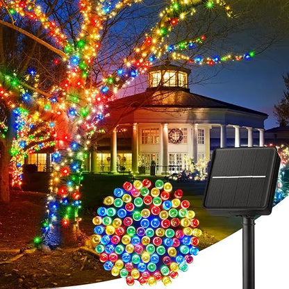 String Lights: Solar Outdoor Light IP65 Waterproof Strip - 8 Modes