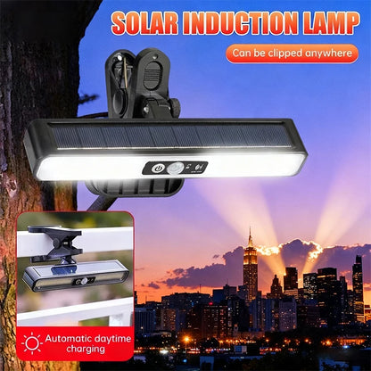 Solar Light for Outdoor, 2 Pack Clip-on With Motion Detector, 3 Modes Outdoor, IP65 Waterproof Garden Fence Gutter Pathway