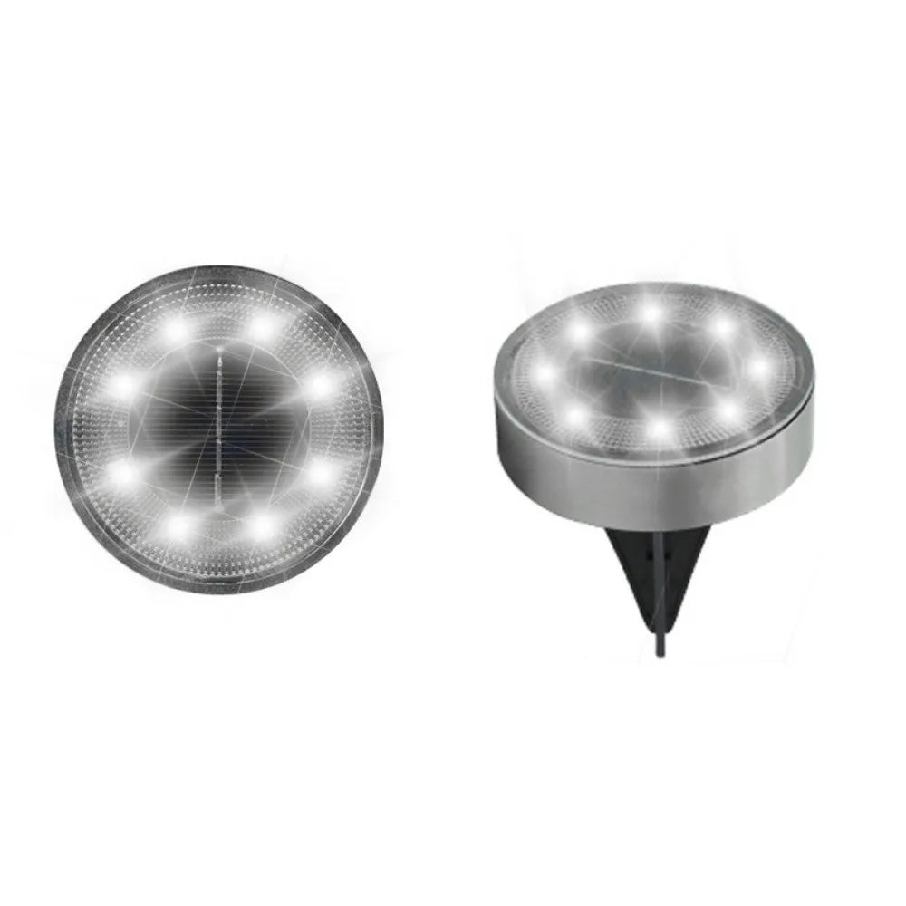 8 Outdoor LED Solar Light - IP68 Waterproof Garden Pathway