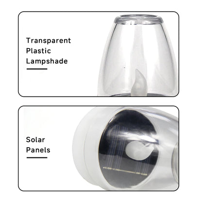Solar Tea Lights Flameless Solar Garden Lamp Outdoor Waterproof Reusable LED Candles Lantern Garden Decoration Warm White