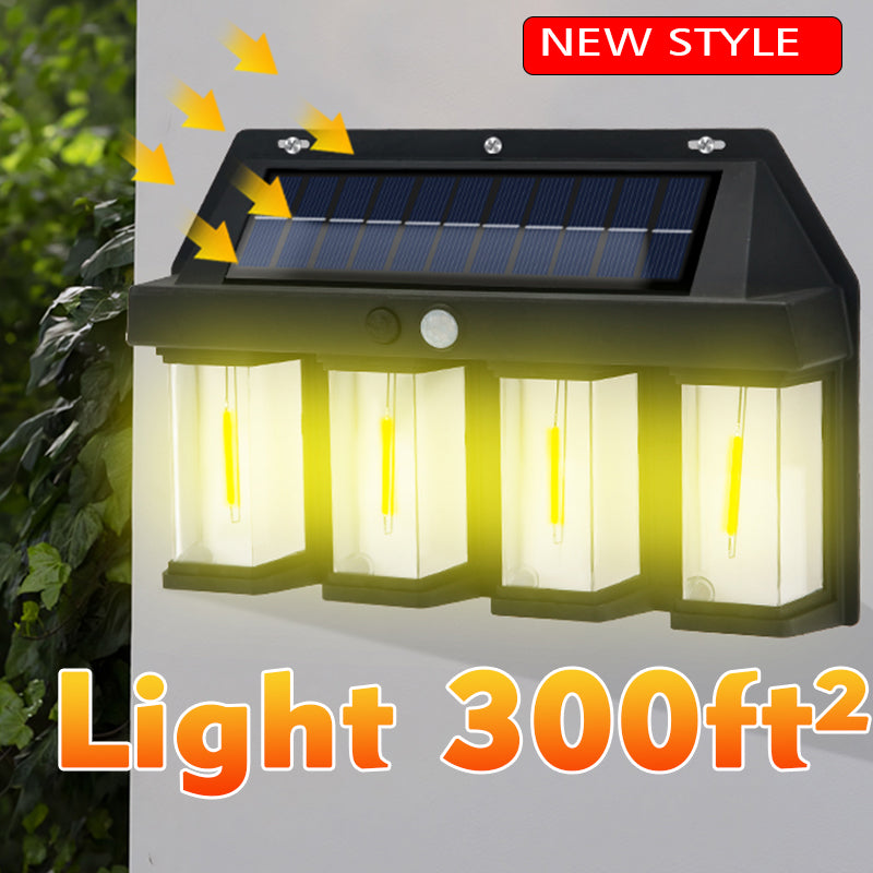 Solar Wall Lights Outdoor: LED Solar Motion Sensor Wall Light - Waterproof Outdoor Lantern