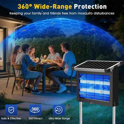 Solar Bug Zapper 16/20/40W - Outdoor Mosquito Trap Waterproof