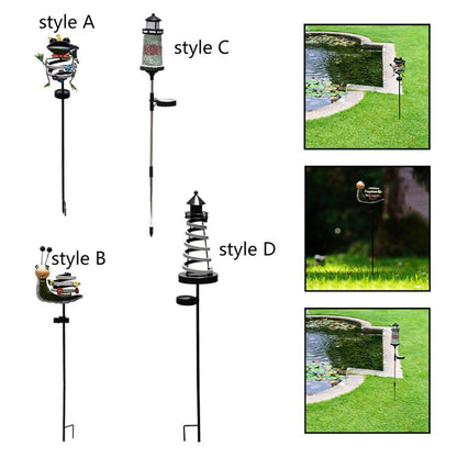 Outdoor Solar Light: Solar Stake Light - Decorative Yard Art for Pathways & Patios