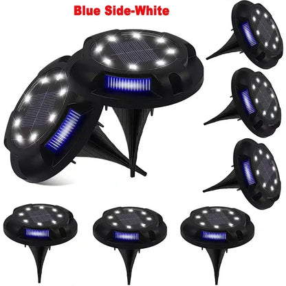 Solar Lights Outdoor 12LEDs Disk - Garden & Lawn Decoration