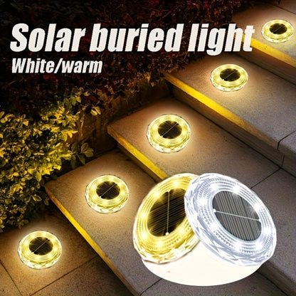 Outdoor Solar Lights - Bright Outdoor Pathway Disks