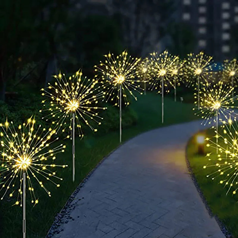 LED Solar Firework Fairy Lights - Waterproof Garden Decor