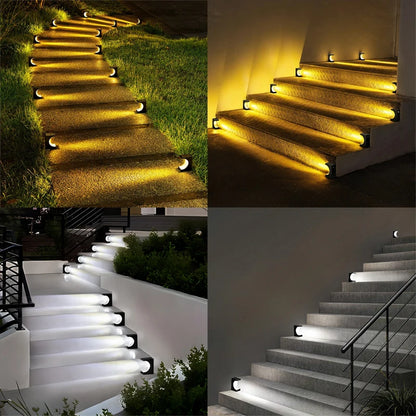 Solar Stair Lights Outdoor IP65 Waterproof Garden Decor