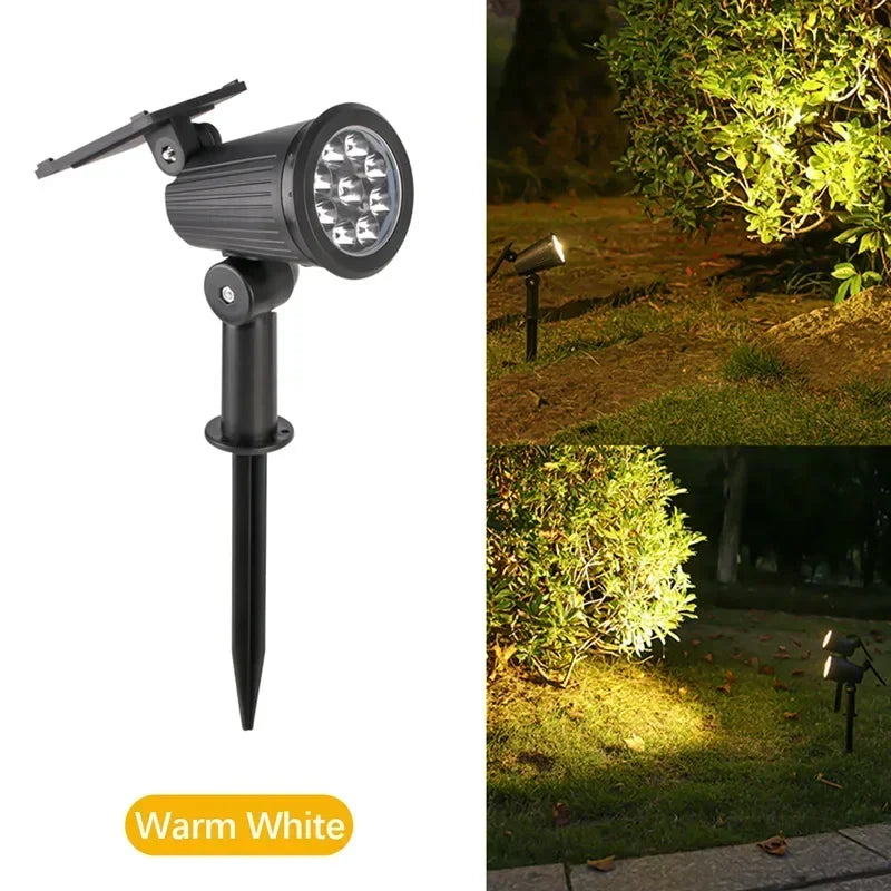 9 LEDs Solar Spotlights - IP65 Waterproof Outdoor Lights