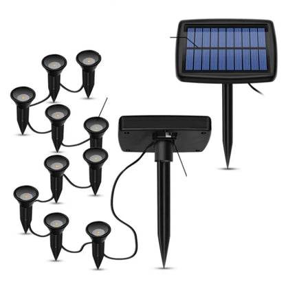 10 in 1 Solar Lights RGB Changing Lawn Ground Lamp IP65 Waterproof Outdoor Landscape Spotlights Garden Decoration Outdoor Lights