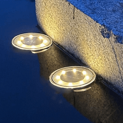 8 Outdoor LED Solar Light - IP68 Waterproof Garden Pathway