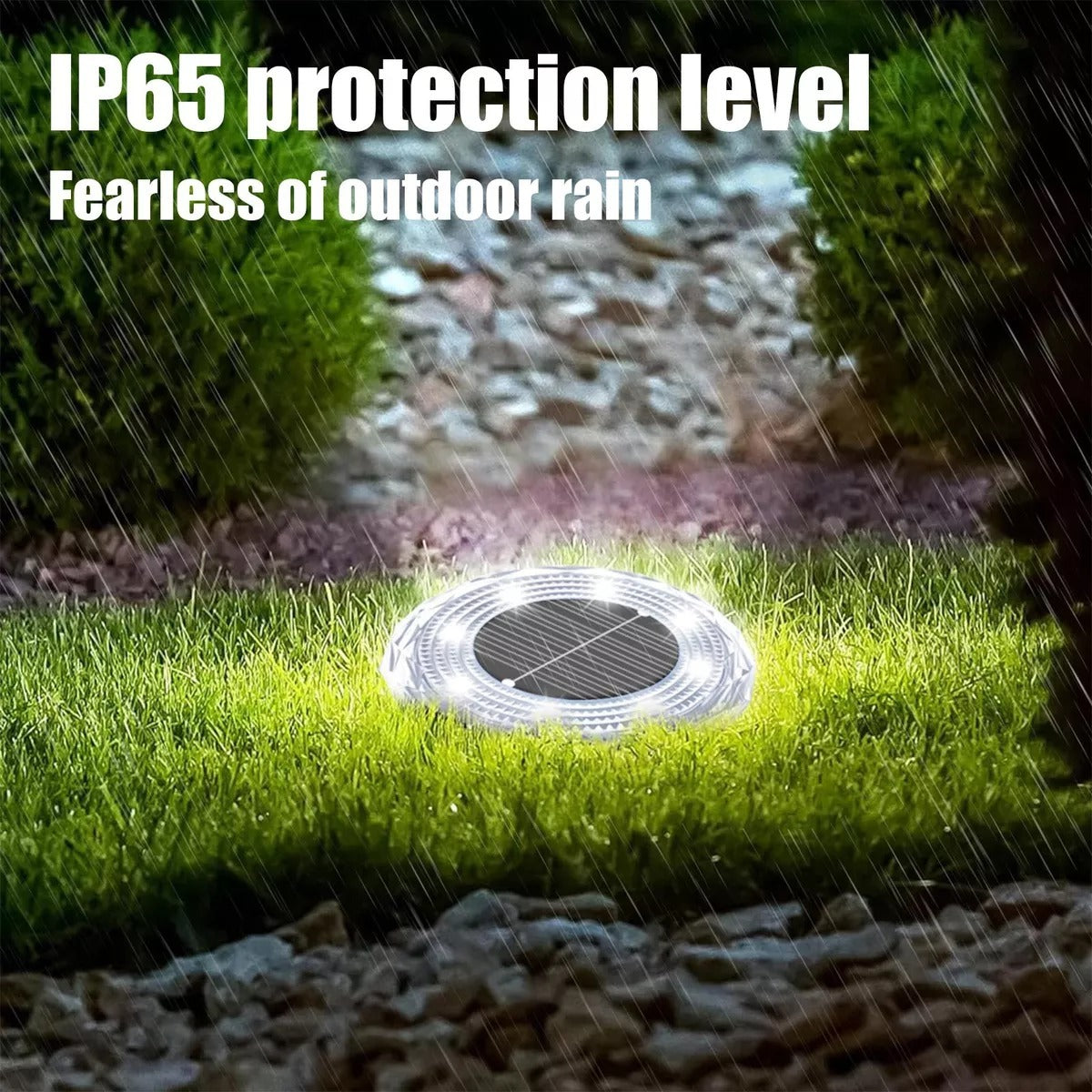 Outdoor Solar Lights - Bright Outdoor Pathway Disks