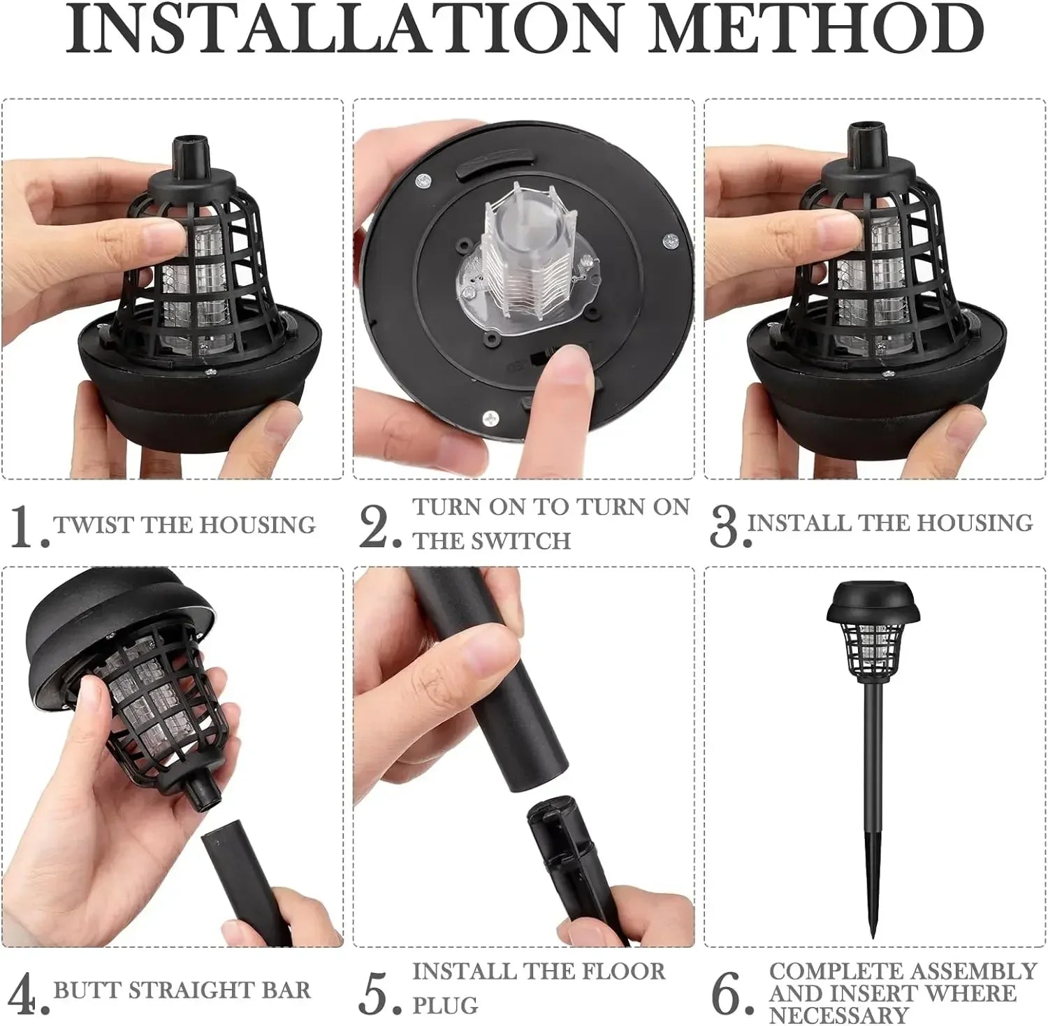 Solar Mosquito Killer: Waterproof LED Bug Zapper for Outdoors