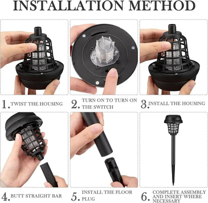 Solar Mosquito Killer: Waterproof LED Bug Zapper for Outdoors