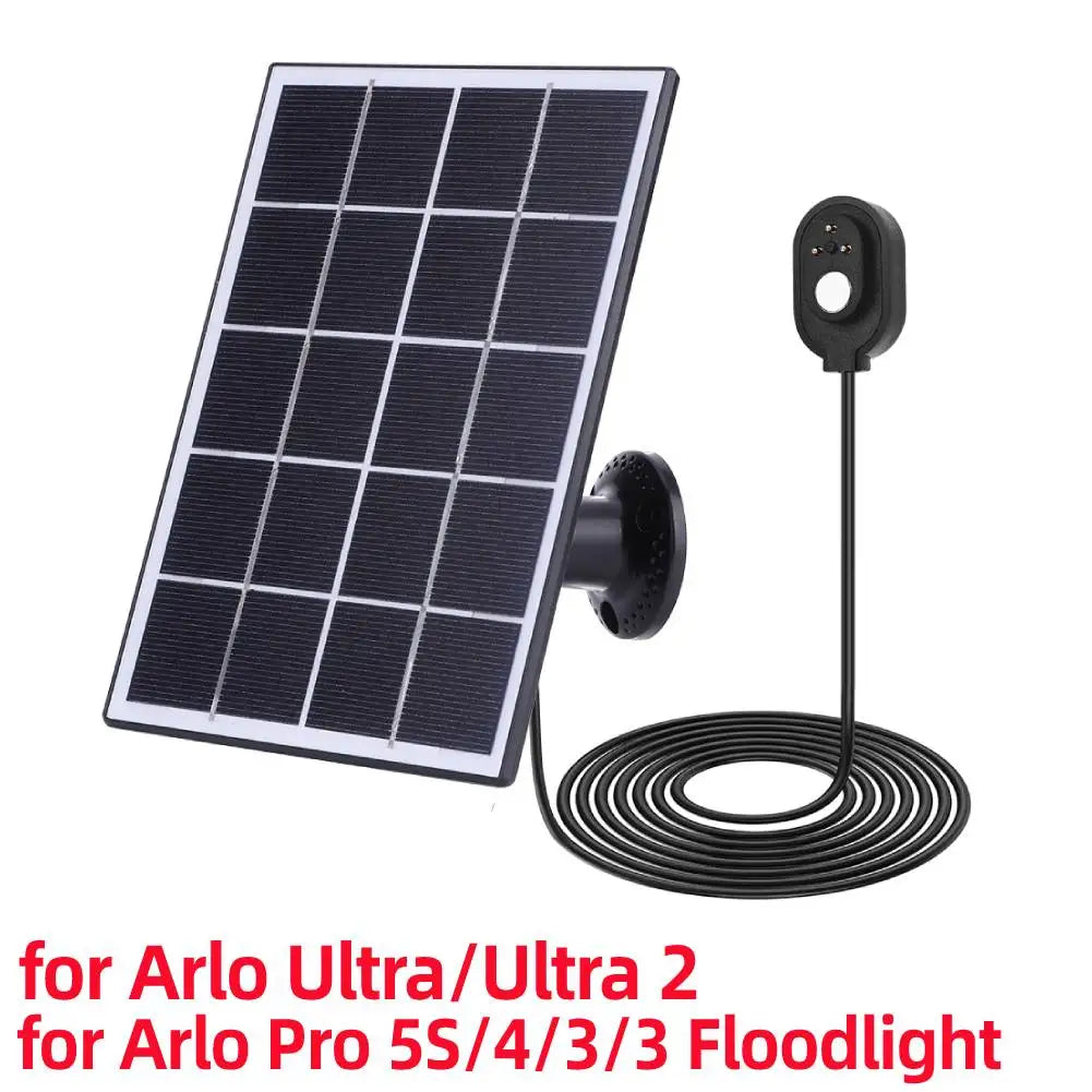 Solar Panel Charger 5/10W for Ring Camera - IP65 Waterproof