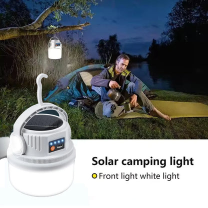 Solar Powered Lantern Portable Super Bright Flashlight 6 Light Modes 2 Charge Mode Long-Lasting Compact Lamp For Outdoor Camping